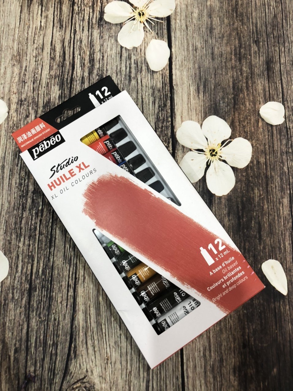 Màu sơn dầu Pebeo 12 tuýp, Pebeo Studio Huile XL Oil Colours 12ml