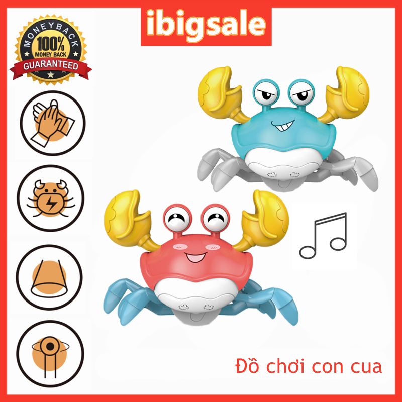 [HN] Đồ chơi con cua cảm biến thông, đồ chơi trẻ em chức năng phát lại âm nhạc chống nước,Nhạc điện thông minh Đồ chơi con cua phát sáng LED, Đồ chơi con cua không điện không thấm nước cho bé