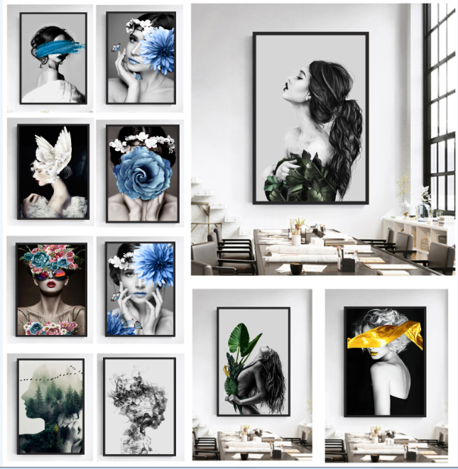 Khung Tranh Treo Tường Nghệ Thuật In Canvas - Nhiều mẫu tranh đẹp - Kèm Khung