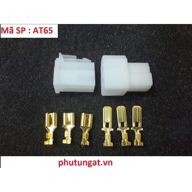 Bộ giắc nhựa 3 lỗ 3p 6.3 - at65