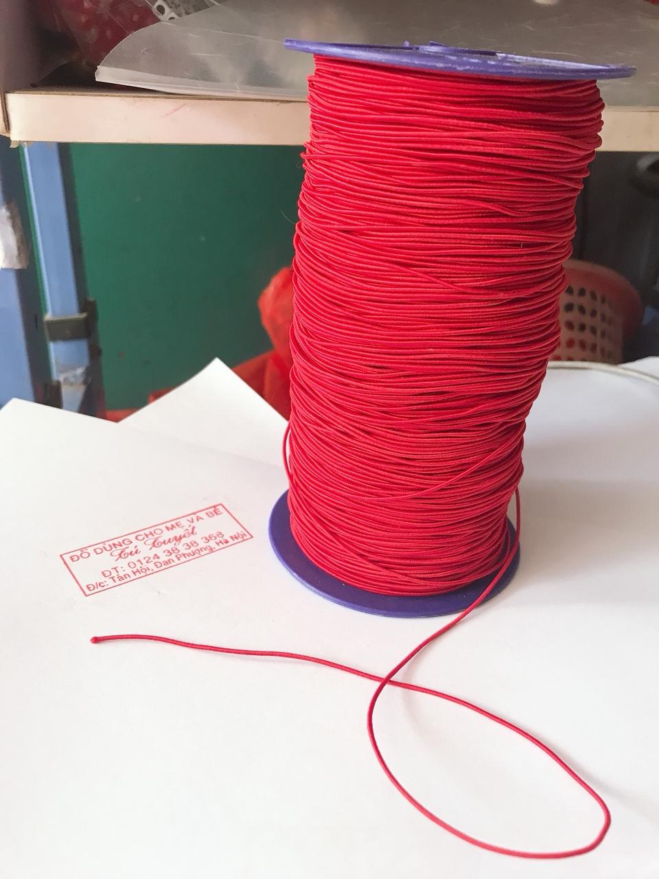 5M DÂY CO GIÃN BỌC DÙ ĐỎ XÂU VÒNG