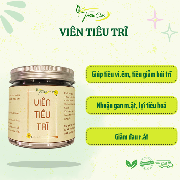 Viên Tiêu Trĩ, Hỗ trợ teo trĩ nội, trĩ ngoại, co búi trĩ, hết táo bón, giảm đau r.át - Thiên Cát
