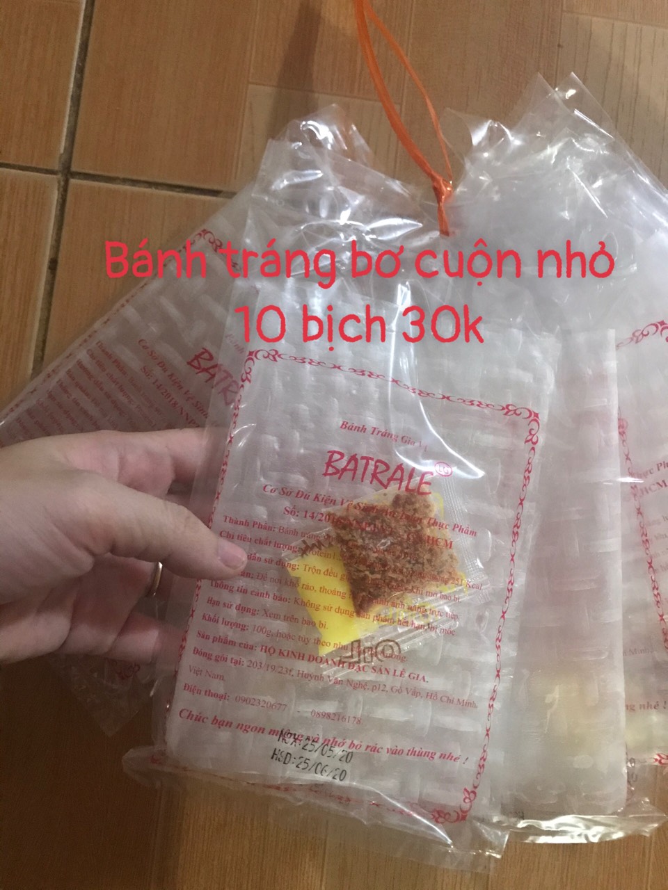 [HCM]Combo 5 Bịch Bánh Tráng Bơ Siêu Cay