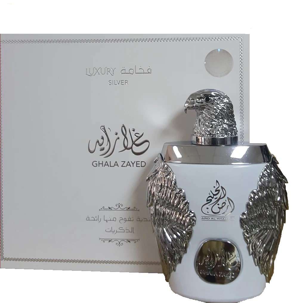 Nước hoa nam Ghala Luxury Silver của GHALA ZAYED Eau De Parfum của AUE chai 100ml edp -  Nước hoa đại bàng trắng
