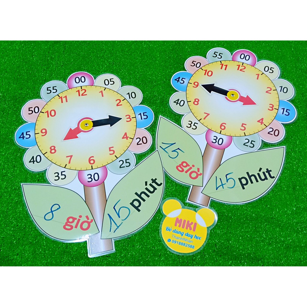 ĐỒNG HỒ HOA LÁ (Đồ dùng dạy học Miki)