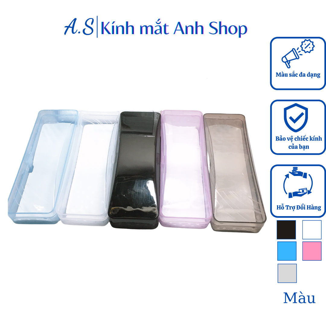 [3-5/8 Hoàn Tiền 25%] Hộp nhựa đựng kính cận loại rẻ nhiều màu Anh Shop