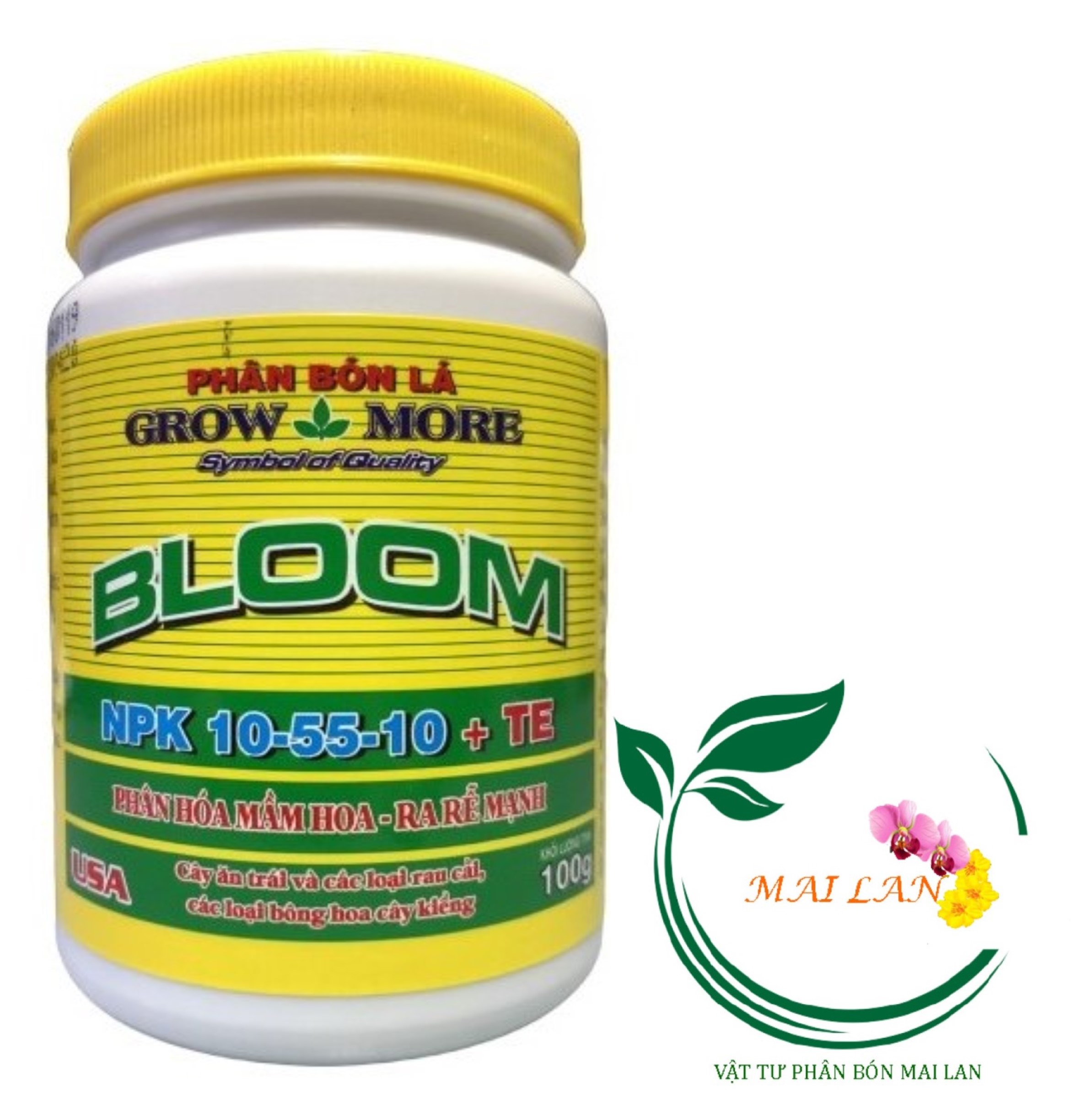Phân bón lá grow more bloom npk 10-55-10+te - #380a# 100g