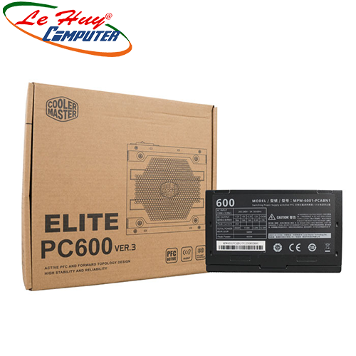 Nguồn máy tính cooler master elite v3 230v pc600 600w