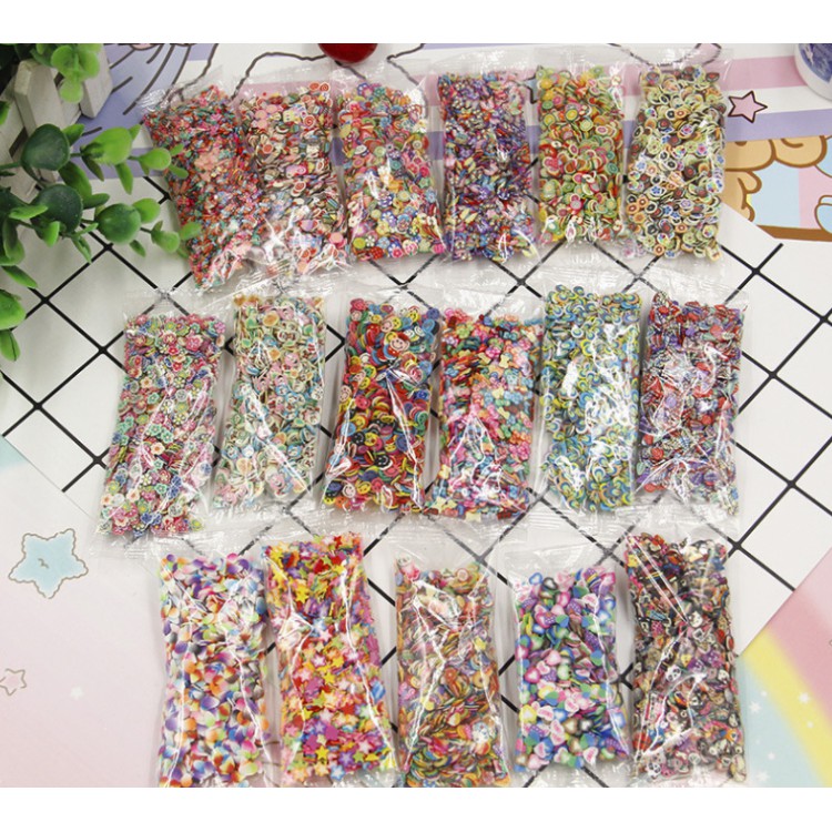 Túi 1000 charm mảnh hạt màu các mẫu thích hợp đổ khuôn epoxy, trang trí ốp điện thoại, DIY