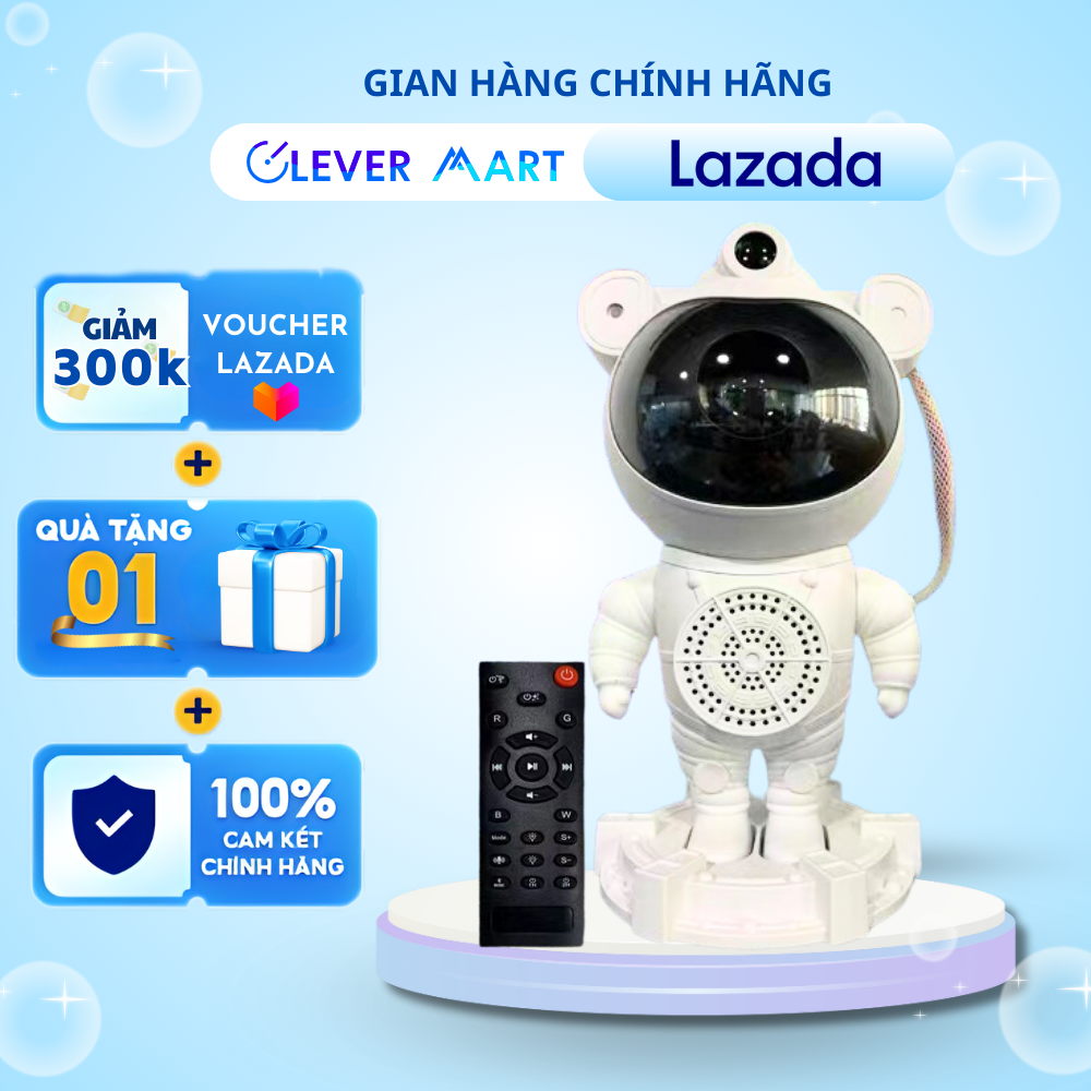 Đèn Phi Hành Gia Galaxy Thiên Hà Chiếu Trăng Mây Sao Có Loa Bluetooth Trang Trí Decor Phòng Làm Việc Phòng Ngủ 2023