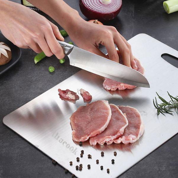 Thớt inox,thớt inox 304 cao cấp, chống mùn, kháng khuẩn chống ẩm mốc, 3 lớp SX Việt Nam Tithafac