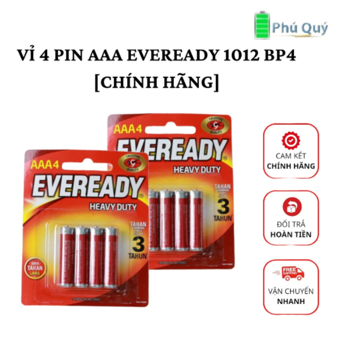 Pin đỏ eveready heavy duty 1015 sw4 aa - 4 viên/vỉ