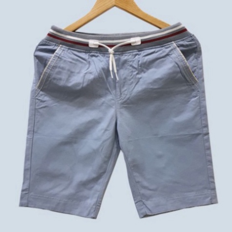 Quần kaki lửng nam - Thiết kế lưng thun có dây rút thoải mái - Chất kaki dày, mềm