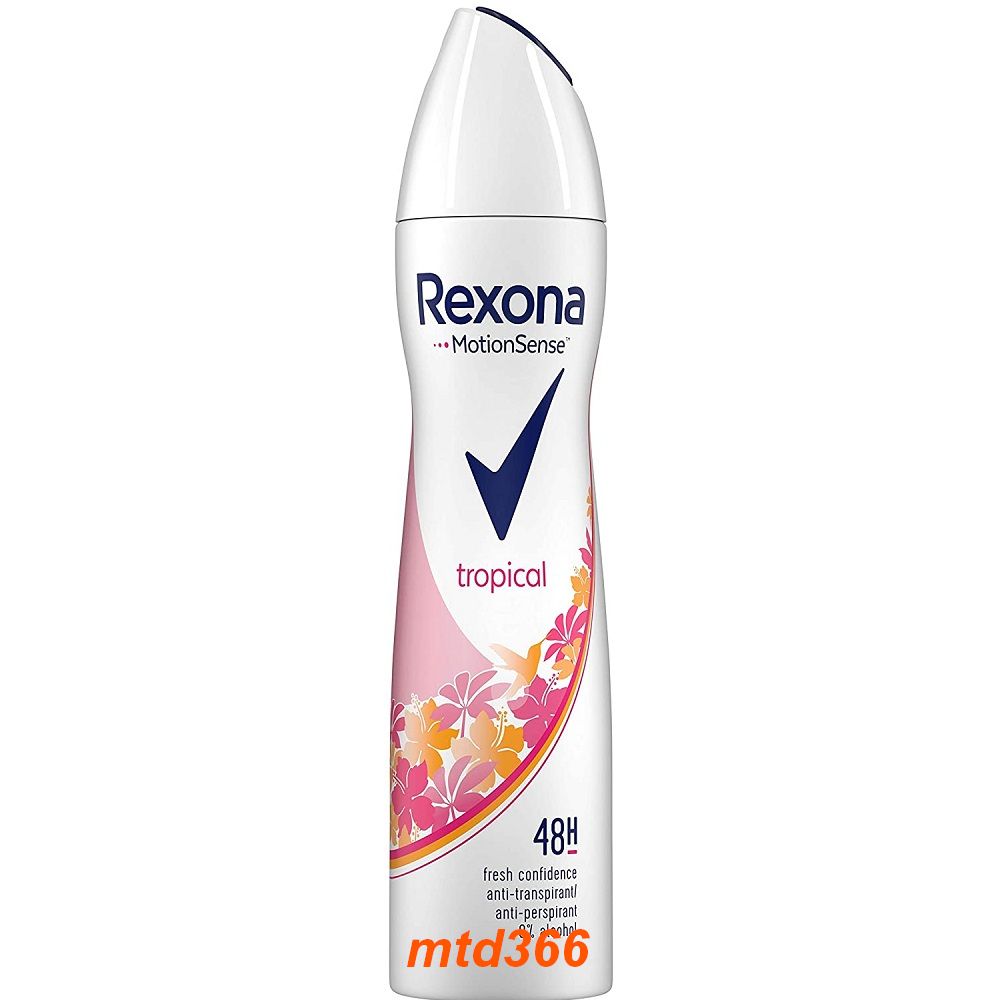 Xịt khử mùi nữ 200ml rexona tropical