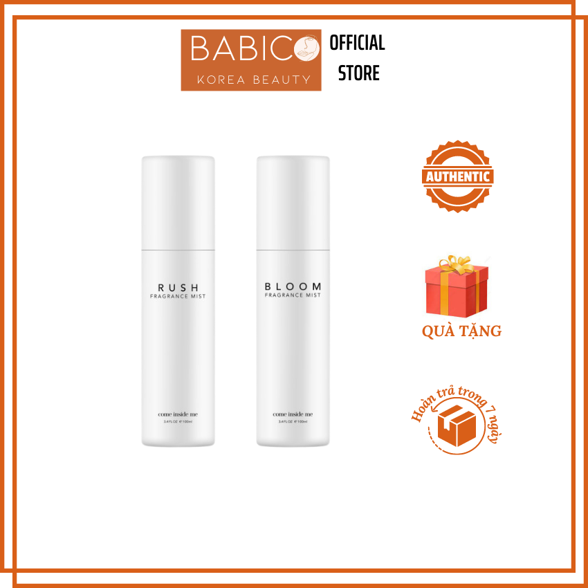 Xịt thơm body tóc come inside me bodymist hương nước hoa tự nhiên lưu hương lâu 100ml - babicos
