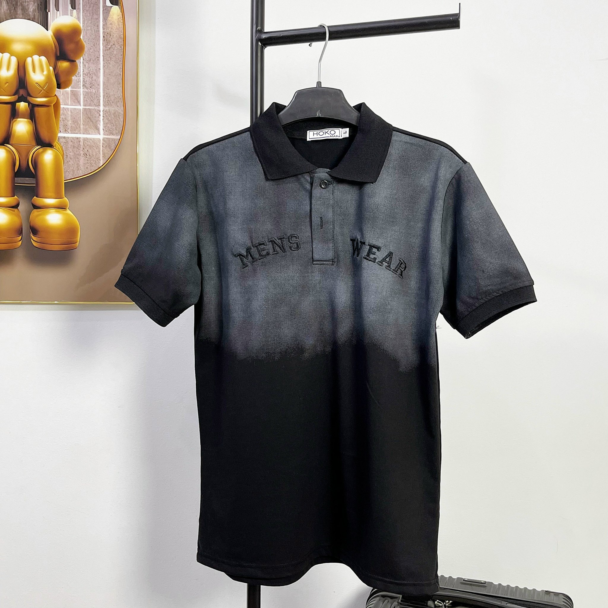 Áo thun nam thêu phối hàng siêu cấp có cổ tay ngắn polo cotton mẫu mới dày đẹp vải co dãn 4 chiều cao cấp - 7