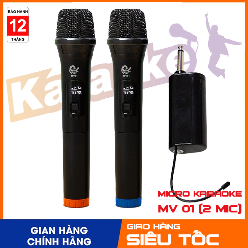 Micro karaoke không dây đa năng shubole sv-8/vietstar mv-01 hút mic tốt, hát hay