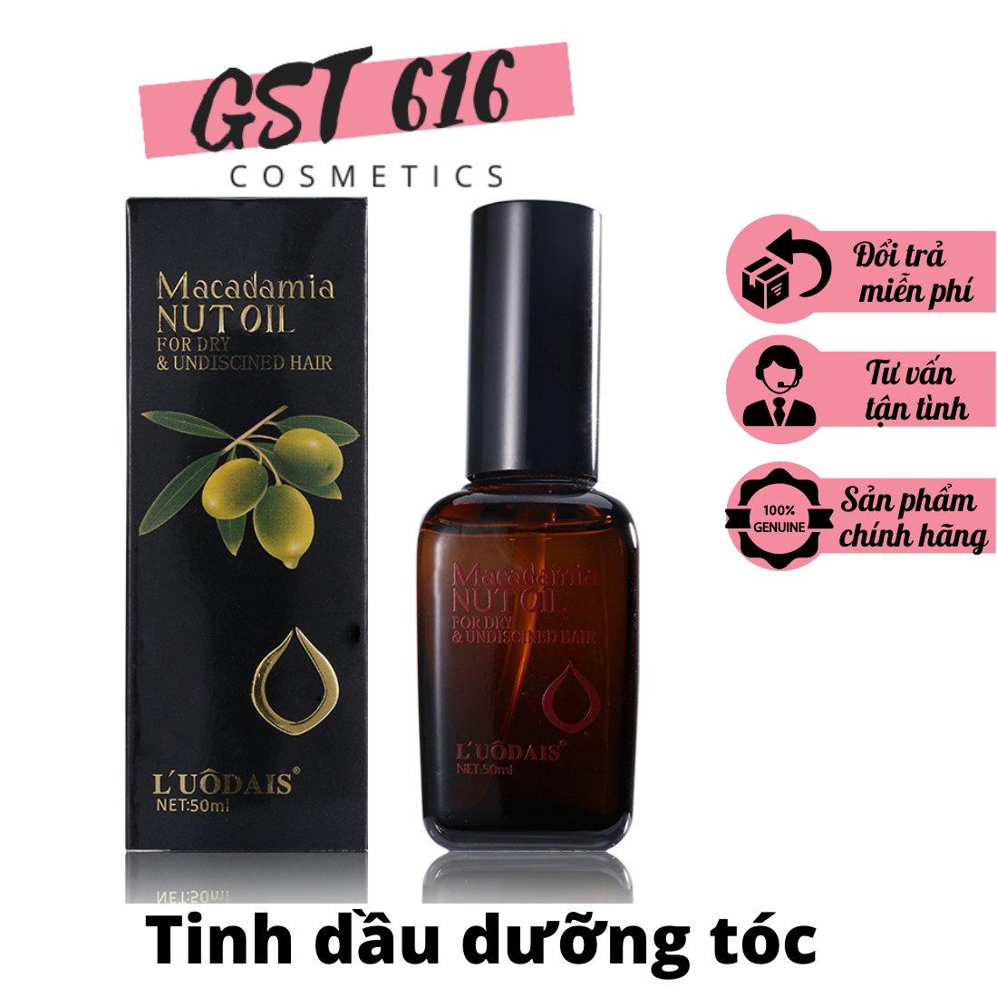 Tinh dầu dưỡng tóc bóng khỏe  MACADAMIA NUT OIL 50ML