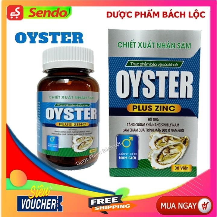 Hàu Biển Oyster Plus Zinc - tăng cường sinh lý phái mạnh- Lọ 30 viên - Hàu Biển Oyster Plus Zinc