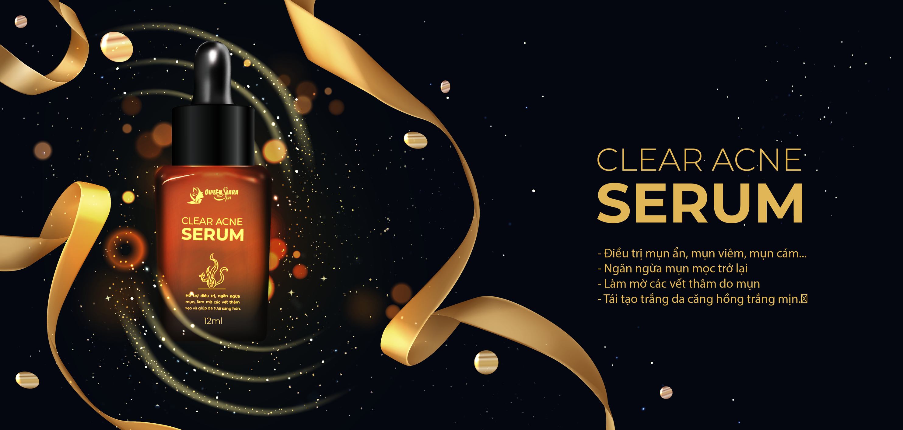 Chính hãng - tinh chất ngăn ngừa mụn clear acne serum - đánh bay mụn, mờ vết thâm mụn, trắng da căng hồng trắng mịn