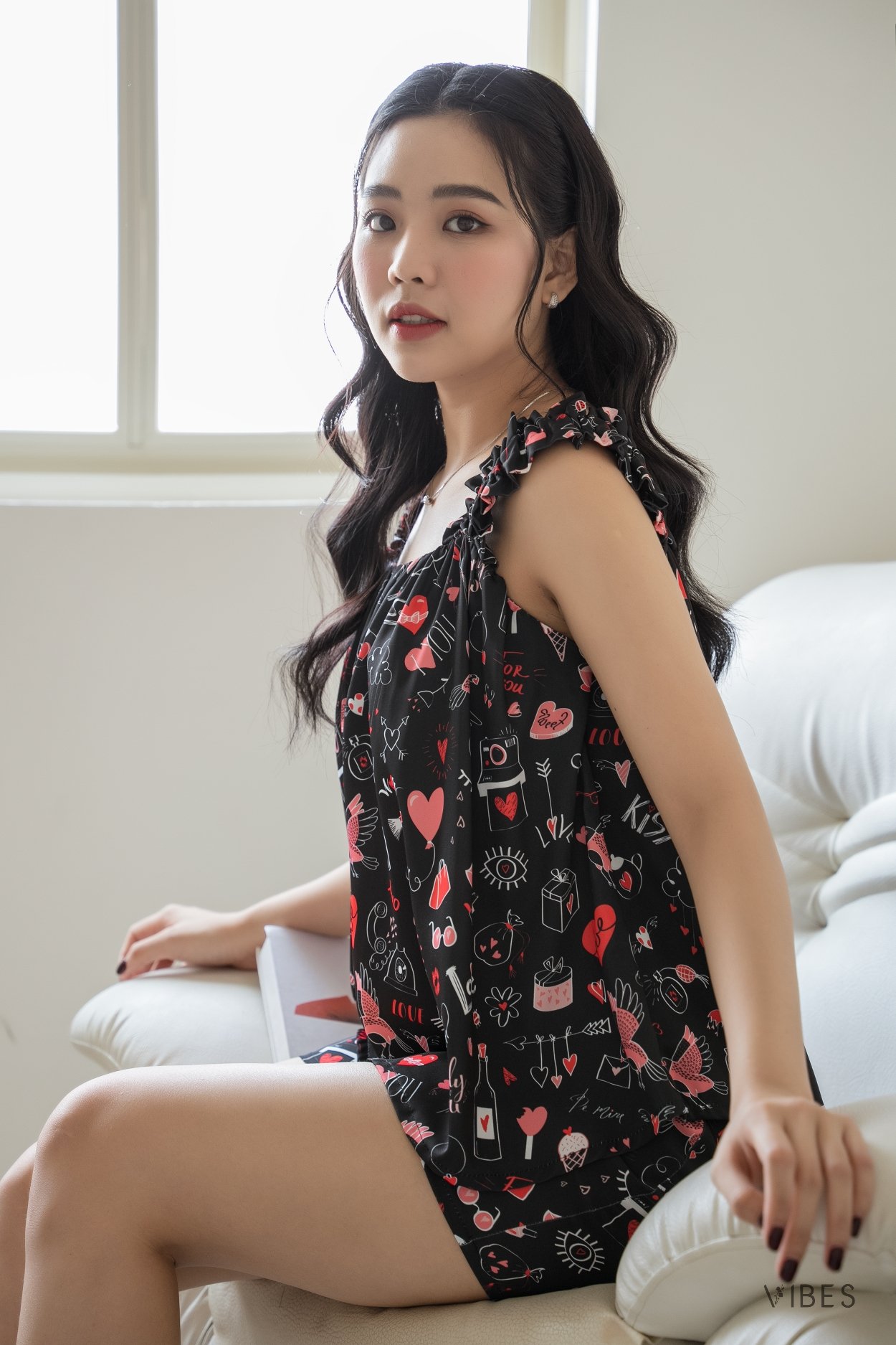 Vibes đồ bộ 2 dây bản to adore straps set