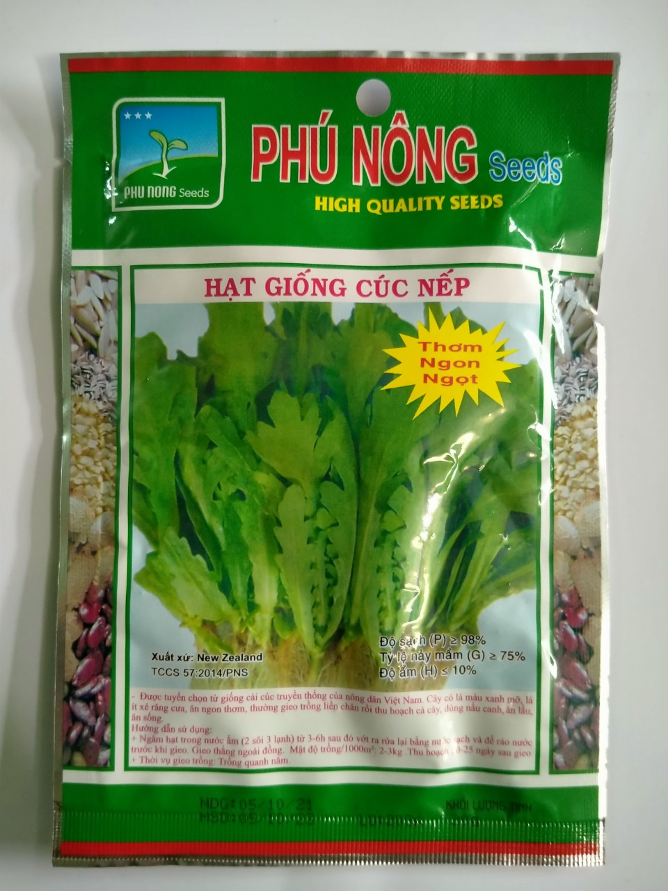 Hạt giống rau cúc nếp gói 20gr