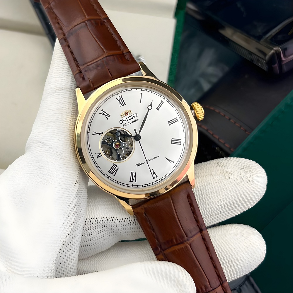 Đồng hồ nam Orient automatic dây da sang trọng máy nhật