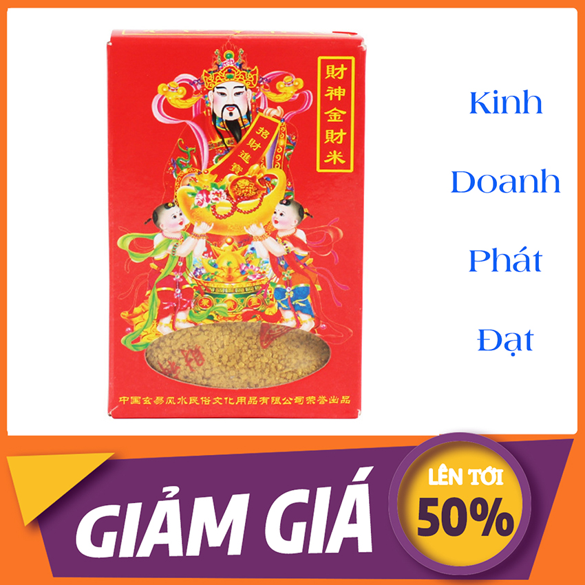 Gạo Vàng Thần Tài - Vật Phẩm Phong Thủy Chiêu Tài Lộc Trên Ban Thờ Thần Tài - Vật Phẩm May Mắn Cho Ngày Vía Thần Tài - Eco Fengshui