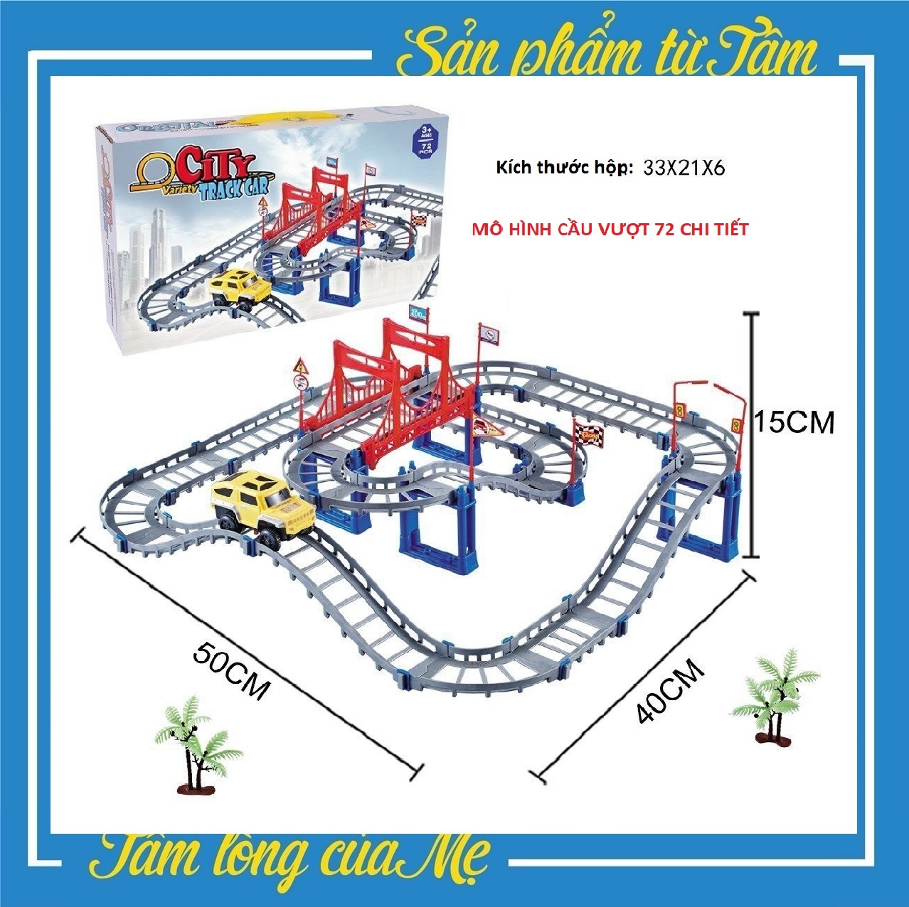 Bộ đồ chơi đường đua lắp ghép 56/ 72 chi tiết - lắp ghép thông minh
