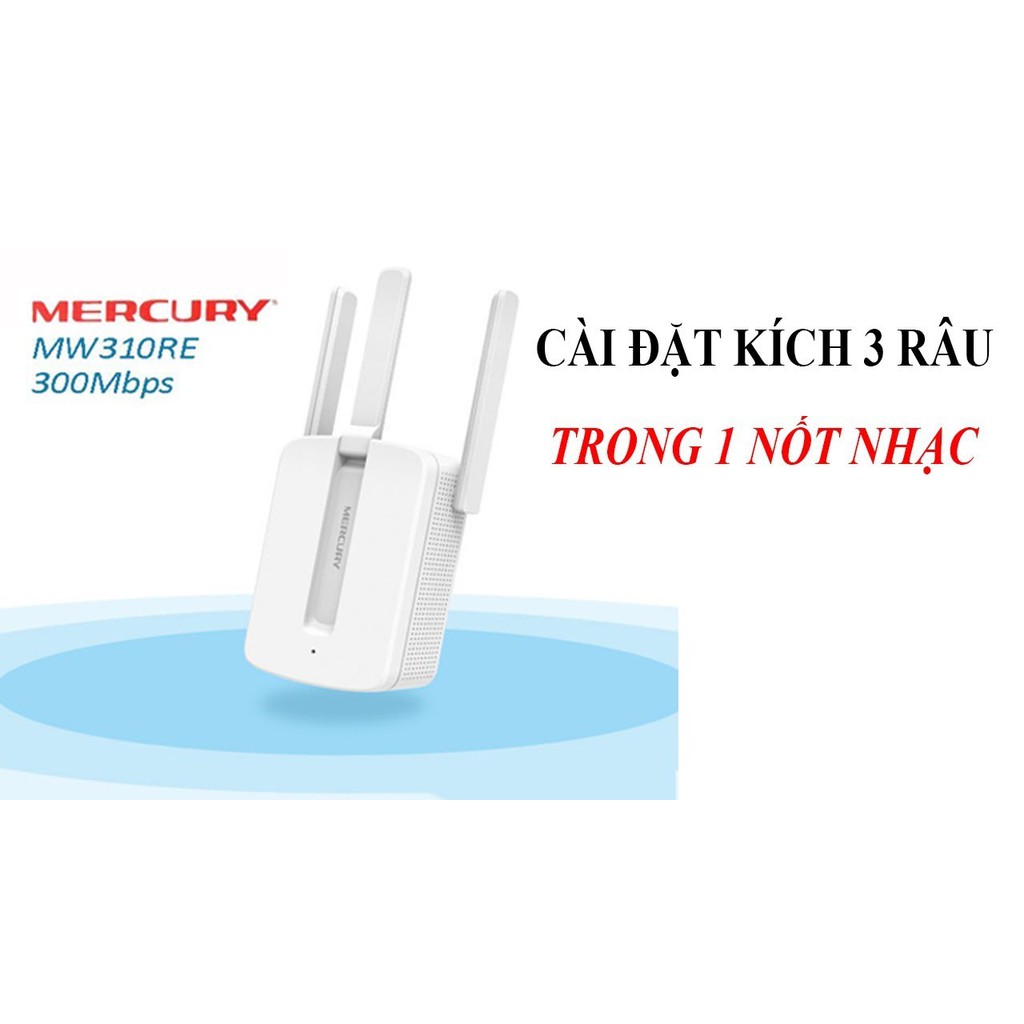 Bộ kích sóng wifi 3 râu mercury