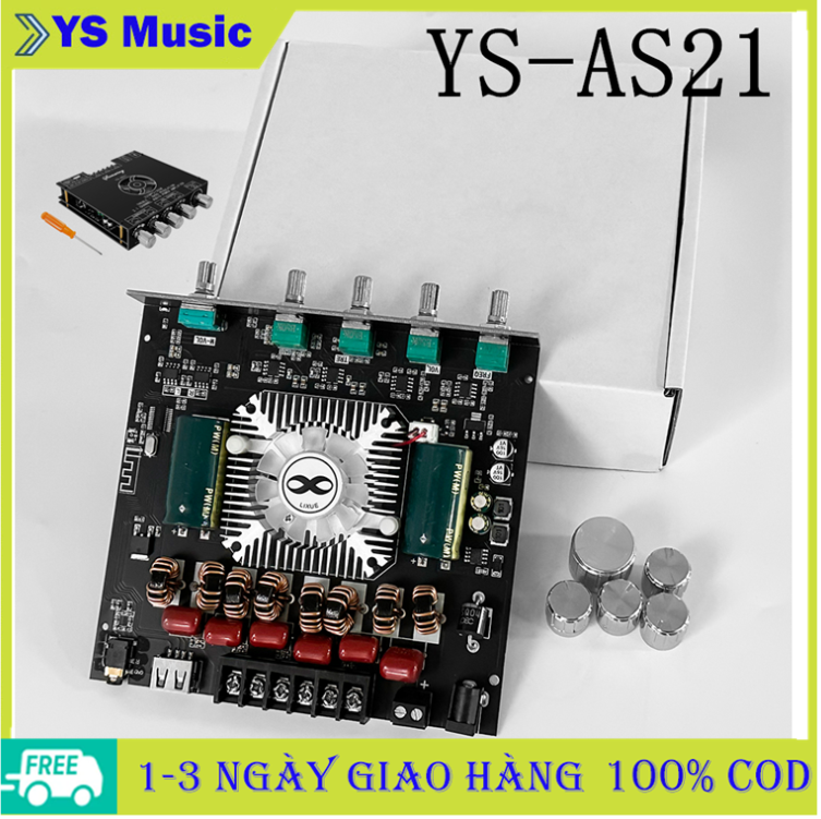  Gói bưu điện YS-AS21 Mô-đun Bảng Mạch Khuếch Đại Công Suất Kỹ Thuật Số Bluetooth TPA3251 2.1 Kênh Loa Siêu Trầm Âm Trầm Cao 220WX2 + 350W Hỗ Trợ APP USB 