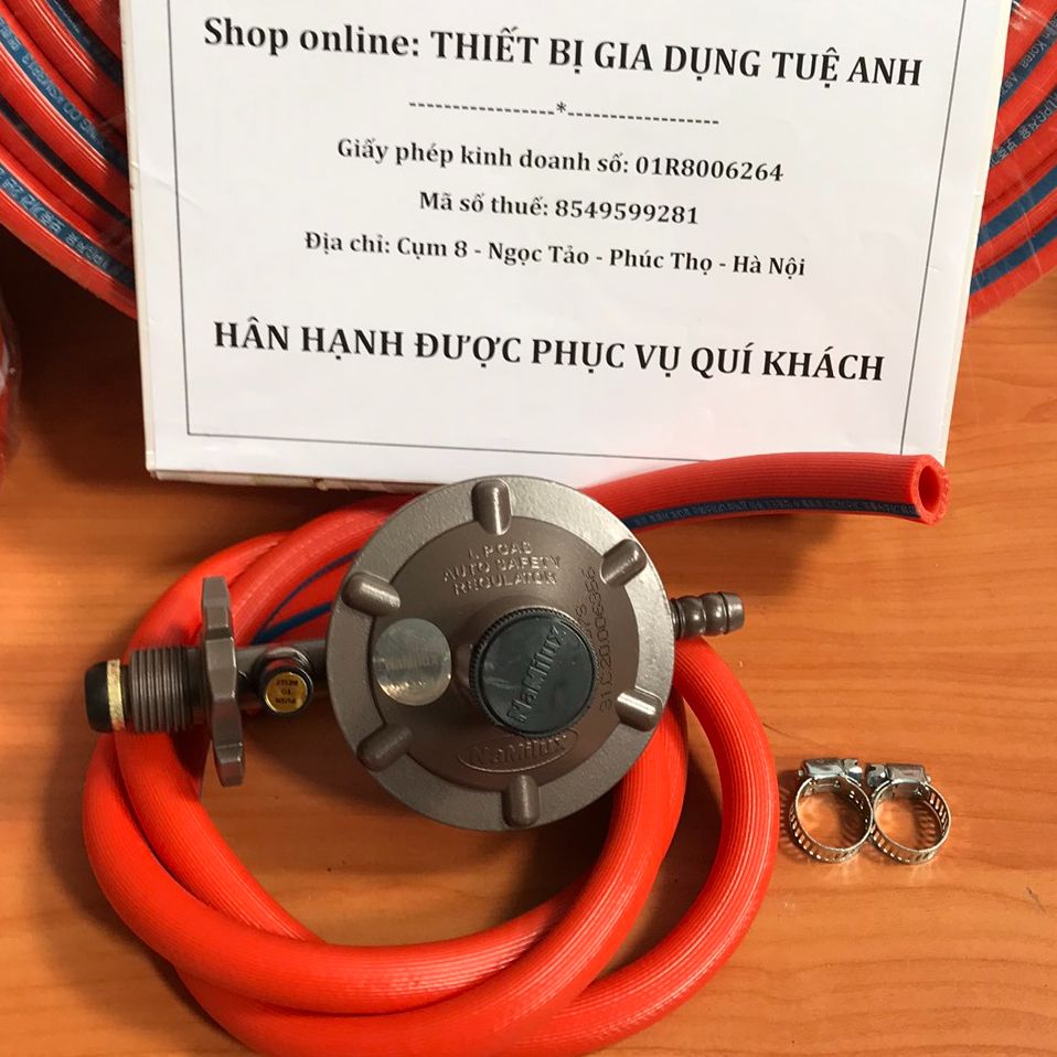 Bộ Van gas tự động Namilux NA 337S (CHÍNH HÃNG) + Dây gas hàn quốc + 02 ốc xiết - [THIẾT BỊ GIA DỤNG TUỆ ANH]
