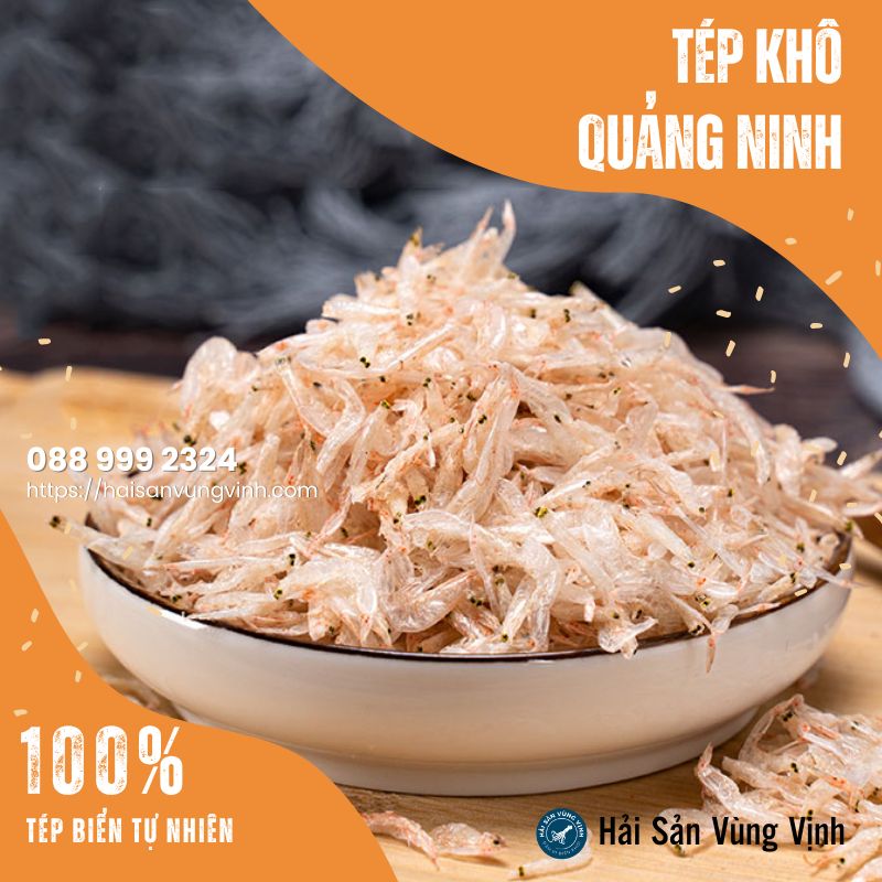 Tép khô quảng ninh ngon sạch đóng gói 500g, 1kg - hải sản vùng vịnh