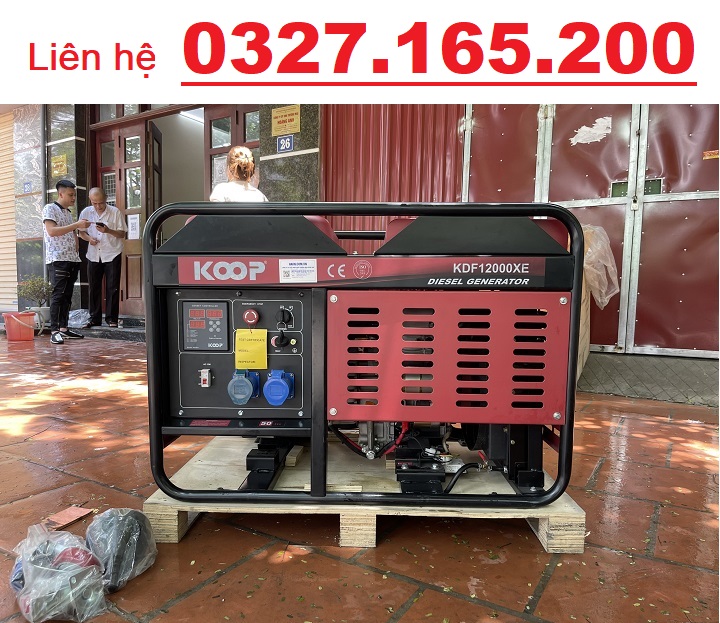 Máy phát điện chạy dầu 10kw koop kdf12000xe, hàng chính hãng