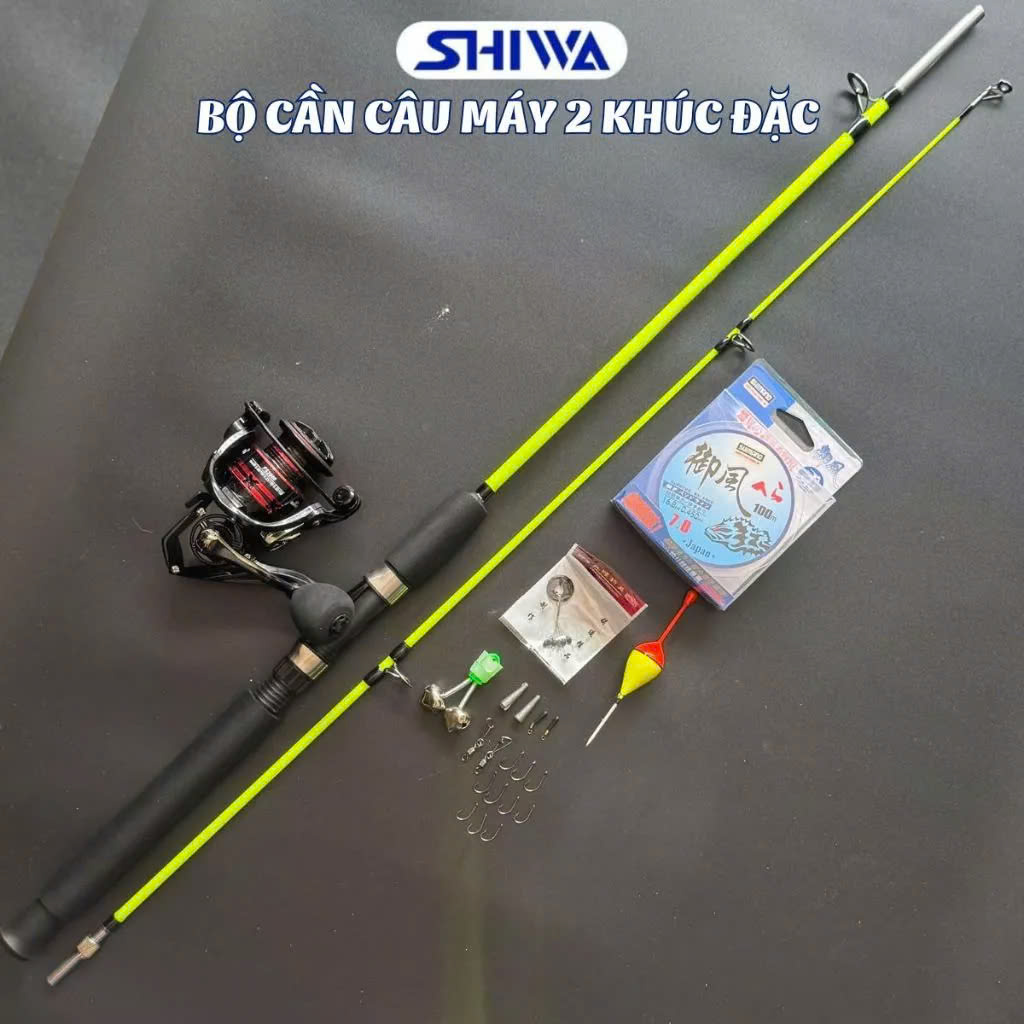  Bộ Cần Câu Máy 2 Khúc Đặc Kèm Máy Câu Đầy Đủ Phụ Kiện Combo Cần Câu Máy + Máy Câu DEUKIO FS Kèm Set SHIWA 