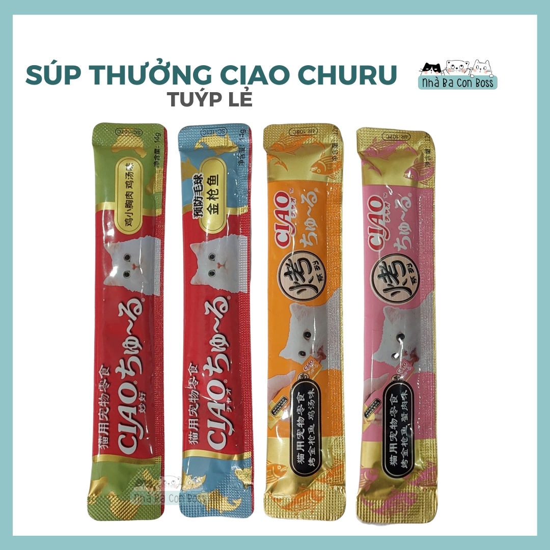 Súp thưởng ciao churu cho mèo tuýp lẻ