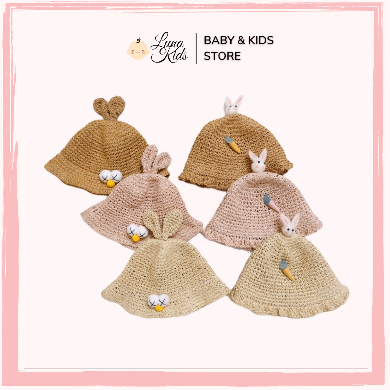 Mũ / nón cói cho bé ( Hats / papyrus for babies, girls, boys, children)