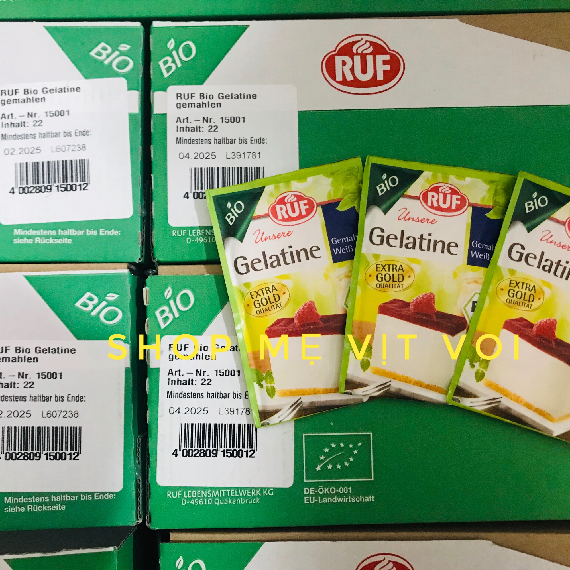 Bột gelatine hữu cơ làm kẹo chíp chíp - Hãng Ruf Đức