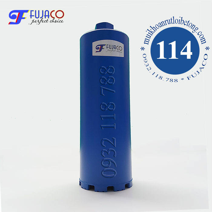 Mũi khoan rút lõi bê tông phi 114 mm - FUJACO