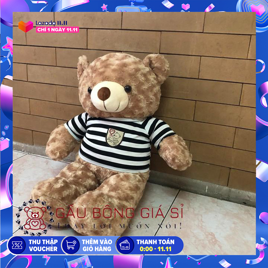 [HCM]Gấu bông Teddy khổ vải 1m màu Sữa