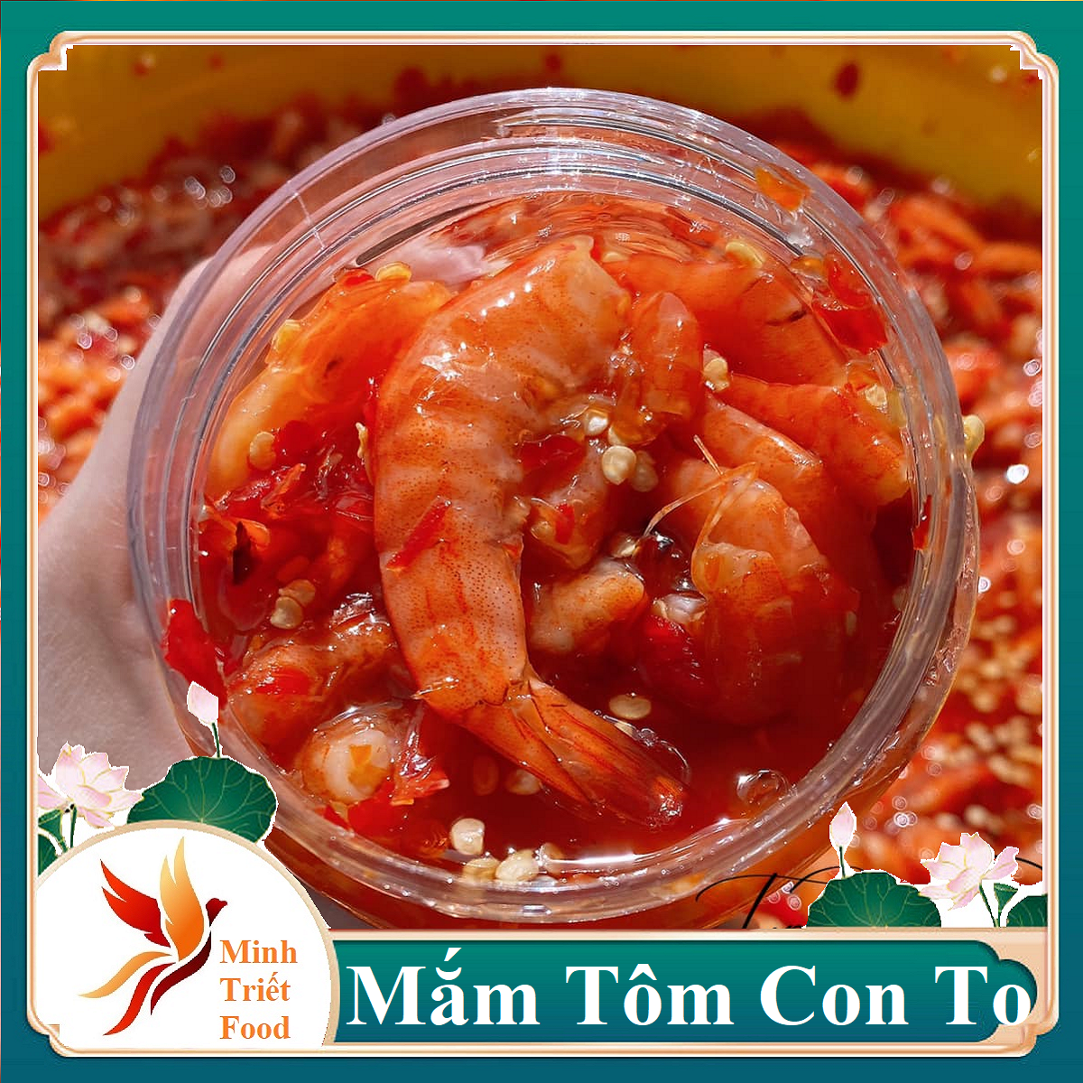 1kg Mắm Tôm Chua Đặc Sản Ăn Liền tôm chắc thịt, vỏ tôm mềm có vị chua ngọt rất vừa ăn Màu tự nhiên từ ớt- ĐẶC SẢN MINH TRIẾT