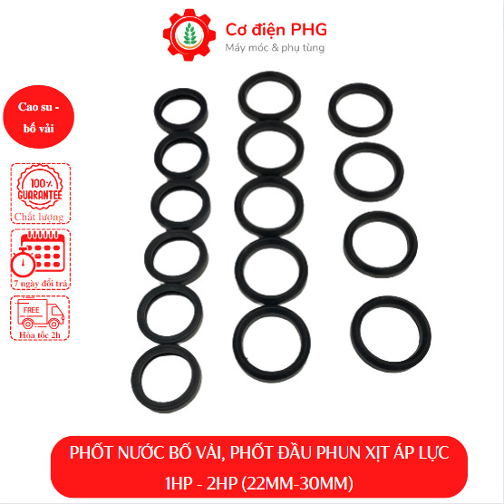 Phốt nước bố vải, phốt đầu phun xịt áp lực 1hp - 2hp
