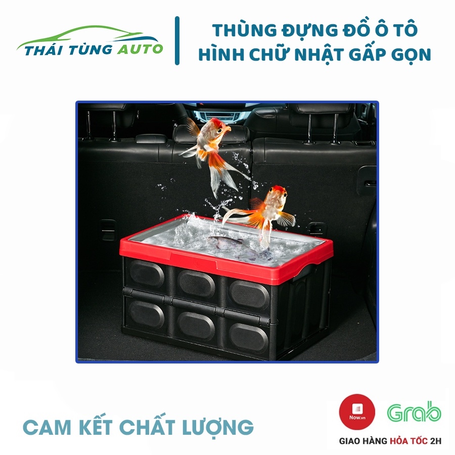 Thùng đựng đồ ô tô gấp gọn Hộp đựng đồ để cốp ô tô xe hơi đa năng dung tích 30 lít 56 lít