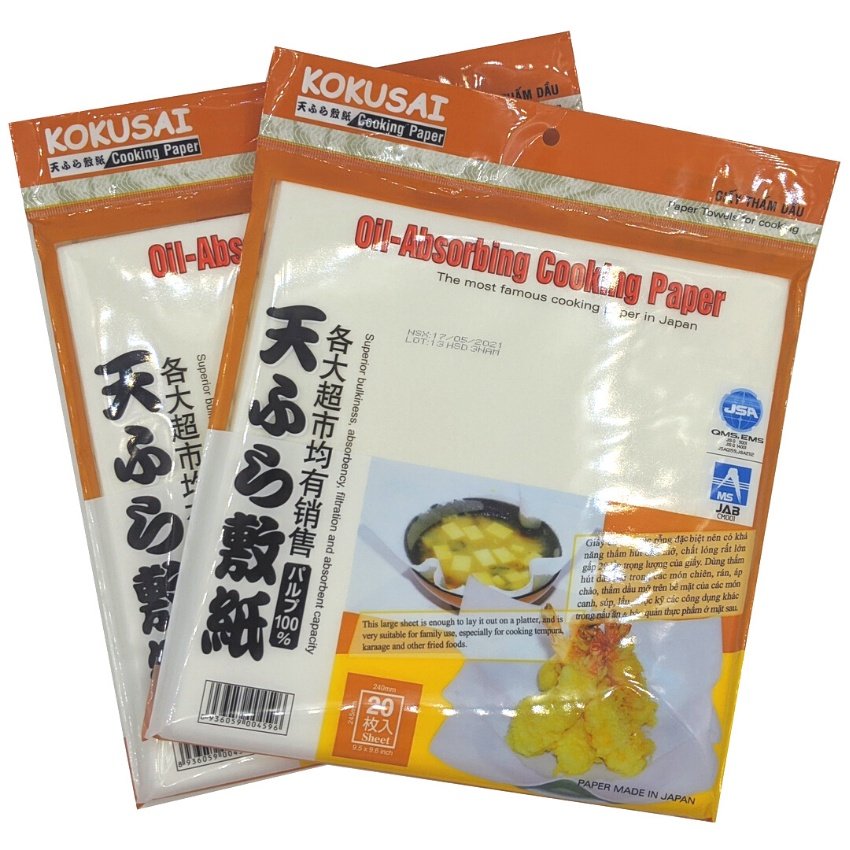 Giấy thấm dầu kokusai 24.5 x 24cm bán chạy số 1 tại nhật bản