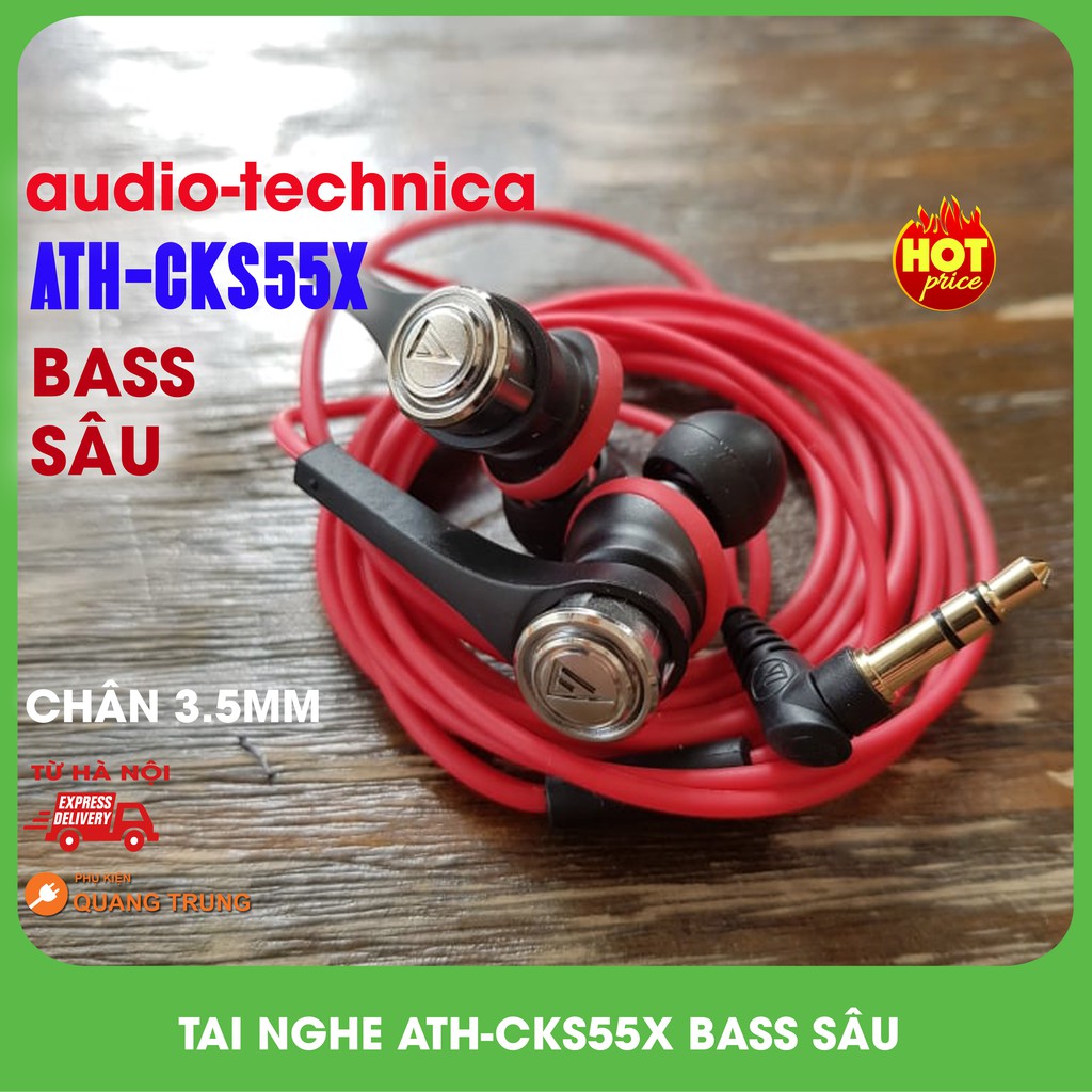 Tai nghe audio Technica ATH - CKS55X bass cực mạnh full box, cam kết sản phẩm đúng mô tả, chất lượng đảm bảo