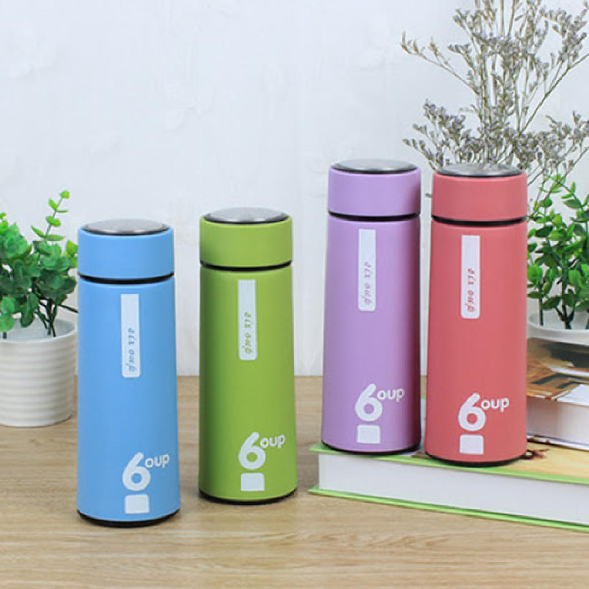 Bình giữ nhiệt 6 oup thủy tinh bọc nhựa 450ml