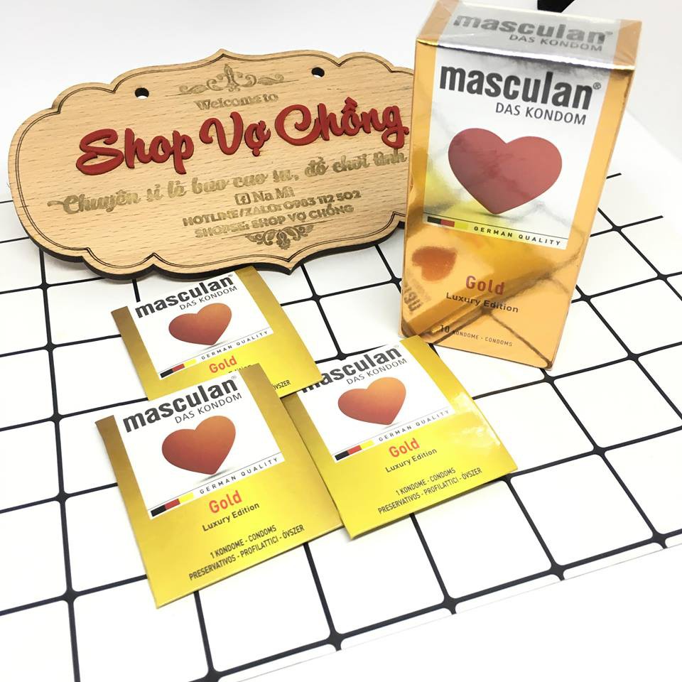 Bao cao su Masculan Gold hộp 1 cái, cam kết hàng đúng mô tả, chất lượng, đảm bảo an toàn đến sức khỏe người sử dụng