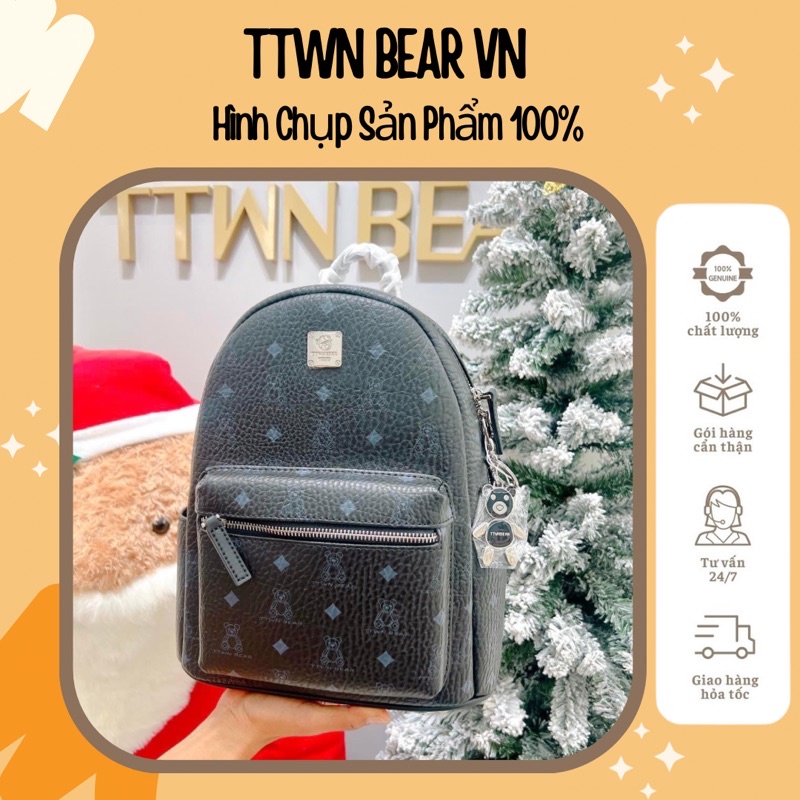 Ttwn bear balo đen tn-2617 size l- di di lê - sẵn ship