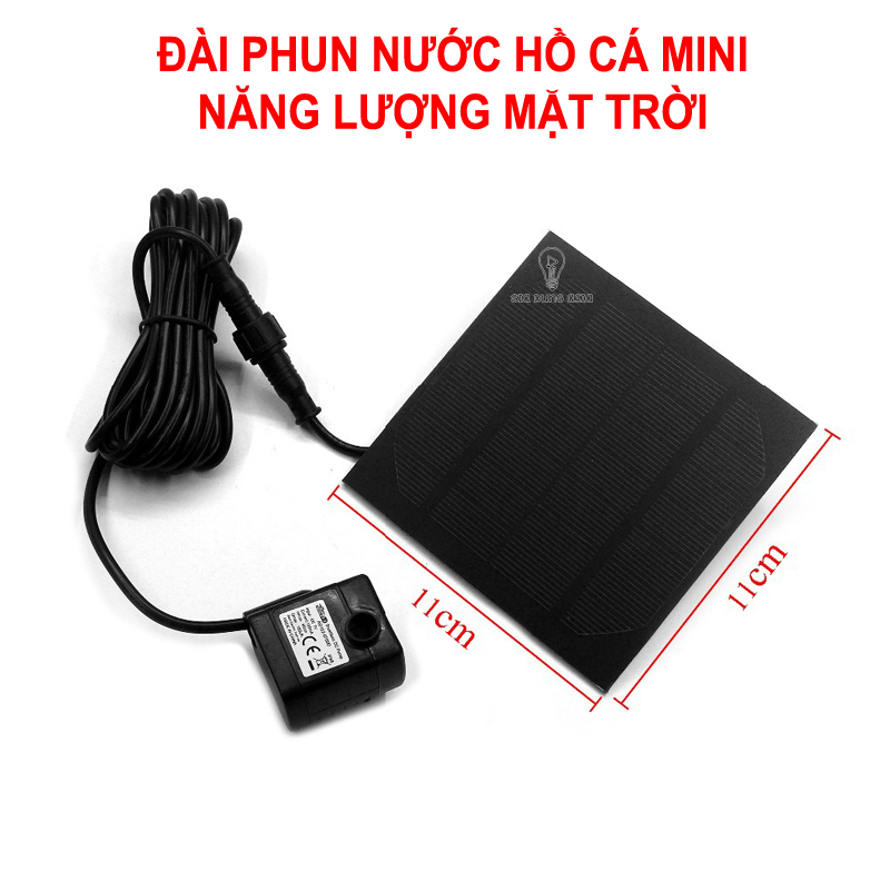 Đài phun nước mini năng lượng mặt trời trang trí hòn non bộ bể cá - máy bơm phun nước hồ cá