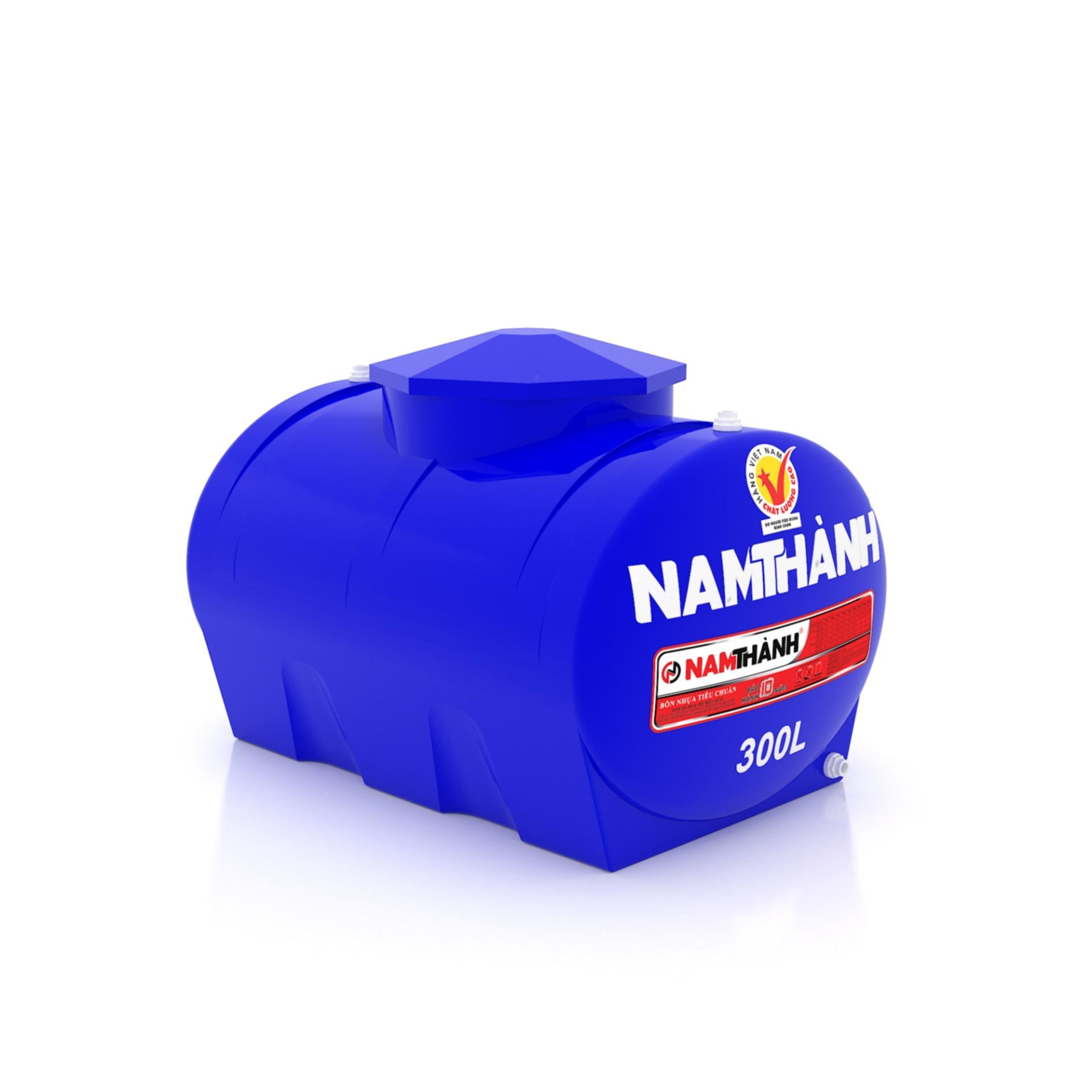 Bồn nước nhựa tiêu chuẩn 300 lít nằm nam thành